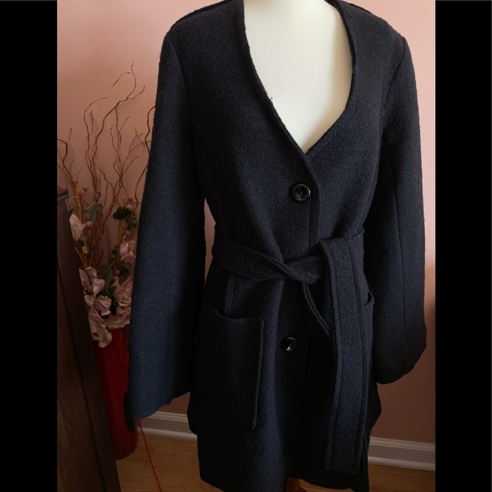 Rinascimento Wool Black Coat M